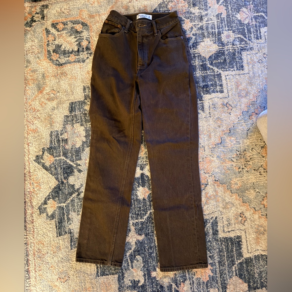 Abercrombie & Fitch Brown Straight Leg Jeans